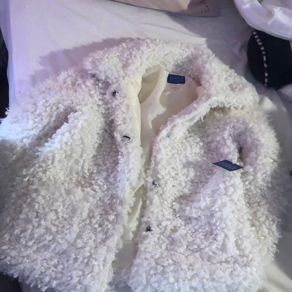 Fluffy white coat